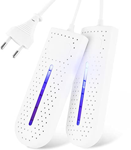 Schuhtrockner Elektrisch, Stiefeltrockner tragbarer Schuhtrockner 360ª Trocknung mit Europäischem Stecker, Schuhwärmer Elektrisch Antibakteriell für Schuhe, Handschuhe