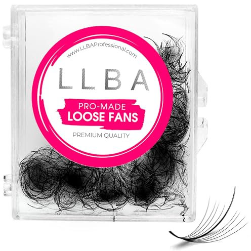 LLBA Promade Wispy Lash Extensions 9D 0.05, 100% Handmade Eyelashes Volume Fans, C Cc D Curls, 9-17 Mm Length, Long-Lasting, Easy Application (C 17 mm) (Packaging May Vary)