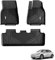 3W Floor Mats Fit for Tesla Model Y 2021-2024 2024 (Not for Juniper), All Weather Dog Friendly TPE Car Mat, Waterproof Anti-Slip Easy to Clean Heavy Duty Model Y Accessories