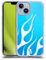 Head Case Designs Blu Gelido Stampe di Fiamme Cover in Morbido Gel Compatibile con Apple iPhone 14