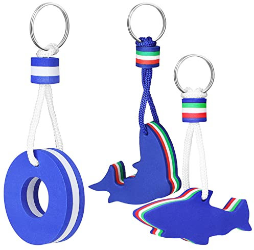 Veemoon 3 Stück Schwimmender Boots-Schlüsselanhänger Surf-Anhänger Meer Schlüsselanhänger Zubehör Für Bootfahren Angeln Segeln Sport Schlüsseltaschen