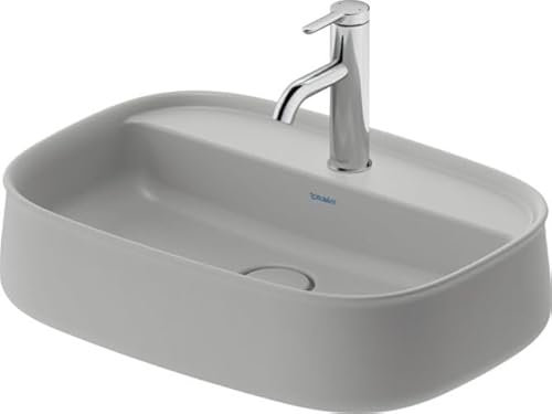 Duravit Zencha Aufsatzbecken 550 mm, ein Hahnloch, 2374556771, Farbe: Grau