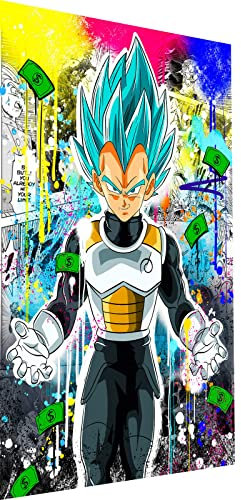 Magic Canvas Art Dragon Ball Vegeta Pop Art Leinwandbild 1- teilig Hochwertiger Kunstdruck Wandbilder – B8496, Material: Poster ungerahmt, Größe: 60 x 40 cm
