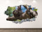 Wandaufkleber Faultier Wandtattoo Art Deco 3D Smashing Kinder Tier Wandbild Kinderzimmer Aufkleber BL10-55x80cm