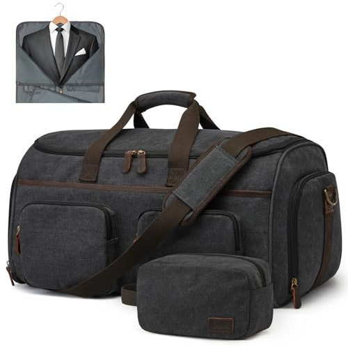 S-ZONE Kleidersack für Reisen, Handgepäck, Reisetasche für Herren, wandelbare Anzugtasche, halber Tag, Handgepäck, Hängetasche, Reisetasche mit Kulturbeutel
