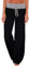 Cegerne Damen Yogahose Stretch Pyjamahose Schlafanzughose Lang Weich Lounge Freizeithose Weite Bein Palazzo Bequeme Haushose Schlafhose, Schwarz-1, XXL