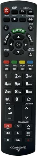 Replacement for panasonic tv remote n2qayb000752,Pre programming compatible for panasonic remote control N2QAYB000752 N2QAYB000487