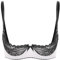 FEESHOW Womens Contrast Lingerie Underwear Spaghetti Straps Underwire Half Cup Push Up Balconette White 3XL
