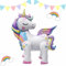 Einhorn Folienballons,XXL Einhorn Folienballon ca. 66 cm,3D Einhorn Luftballons,Einhorn Ballon Stehend,für Kinder Geburtstag Party Dekoration