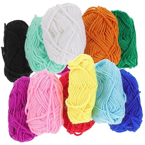 EXCEART 24 Stk Strickgarn Wolldecken Decke Für Große Garnstränge Wollgarn Zum Filzen Zeug Schwarzer Schal Häkelgarn in Verschiedenen Farben Faserwollgarn Kind Süße Socken Leuchtend