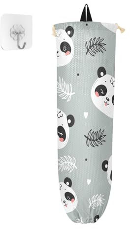 Soporte para bolsas de plástico, dispensador de bolsas de comestibles para bebé, panda y oso, organizador de plástico para viaje, organizador de bolsas reutilizable, paquete de 2