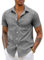 COOFANDY Mens Shirts Short Sleeve Shirts Casual Shirts Plaid Shirts Summer Shirt Slim Fit Checked Shirts Button Down Shirts Office Shirts Work Shirts Plaid-Black XXL