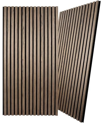 2Pcs Wood Wall panels, 120cm×60cm Wood Slat Acoustic Panels Sound Absorbing,Noise Sound Dampening Panels for Living Room,Bedroom, Studiio,Office -Walnut