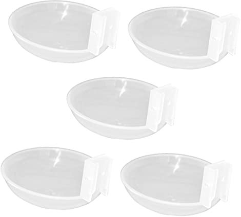 Hoement Picknick Suppenkellen 5 Stück Klappbar Kunststoff Leicht Transparent Campinggeschirr Tragbar