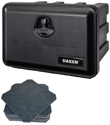 LOADCARE Ladungssicherung Set für PKW Transporter Anhängerkiste wasserdichte Deichselbox mit Zubehör 500x350x400 (Mit 10 Antirutschpads)