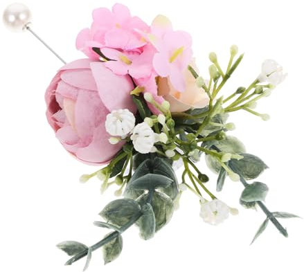 Générique 1 Pc Corsage De Mariage Décorations Guirlande Corsage De Fleurs Simulées Fleur De Mariage Artificielle Boutonnières De Mariage Fleur Artificielle Broches Lavender Fleur De Soie