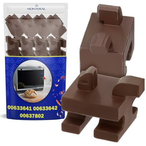 Kit 8 Stück Backofen Schienen Befestigungs Links und Rechts mit Originalcode 637802 00637802 633641 00633641 633642 00633642 für Bosch für Siemens für Neff - MONTERAL