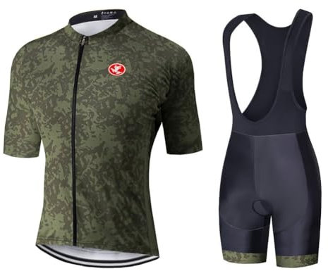 UGLY FROG Cycling Jersey Mens Short Sleeve Cycle Top +Bib Shorts Clothing