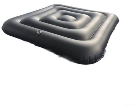 Housse de piscine carrée gonflable, couverture de spa, couvercle gonflable, pour jacuzzi carré, 130 cm (sans poignée, noir)