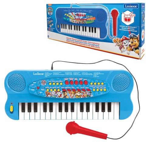 Lexibook, PAW Patrol, Keyboard, K703PALXB | 32 Tasten, Mikrofon inklusive, Lernkeyboard