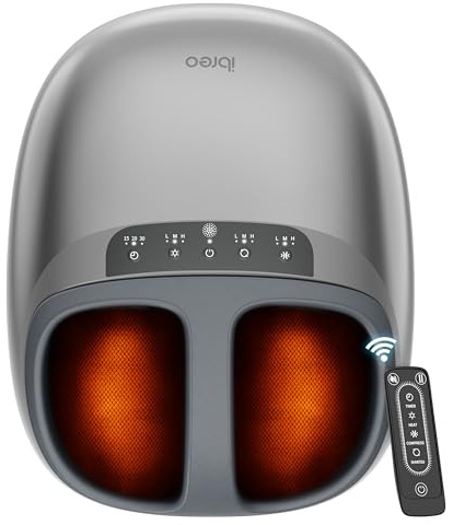 ibreo Shiatsu Fußmassagegerät mit Wärme&360° Luftdruck Senioren bis Größe47