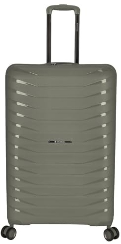 Kenorada Reisetrolley Baselight | Stabiler Koffer in verschiedenen Größen | Hartschalenkoffer aus stabilem Material | mit TSA Zahlenschloss | Reisekoffer (Olive, L - großer Koffer)