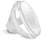 Tuscany Silver Damen Ring Sterling Silber Oval Weiß Perlmutt - Größe P