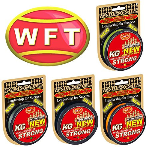 WFT KG Strong 300m 0,22mm 32kg, geflochtene Schnur, Meeresschnur, Angelschnur, Geflechtschnur, Farbe:Orange