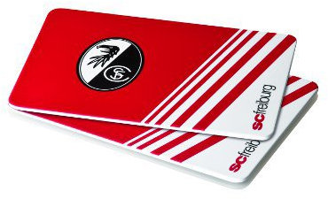SC Freiburg Frühstücksbrettchen 2er Set kompatibel - Board/Chopping Board/Cutting Board/Schneidebrettchen