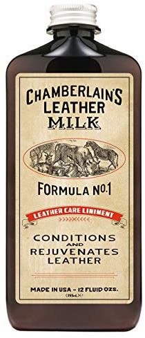 Chamberlain's Leather Milk - Liniment n° 1 - Lait assouplissant Cuir - avec Coton - Naturel/Non Toxique/USA - 2 Tailles - 0.35 L