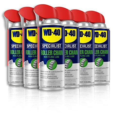 WD-40 Specialist Roller Chain Non-Fling Lubricant, 10 OZ [6-Pack]