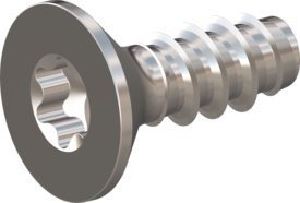 10 Stück Schraube STS-plus KN6041 6x16 - T30 A2-1.4567 blank-gebeizt und passiviert