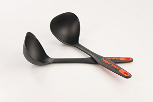 TUPPERWARE Griffbereit Schöpflöffel TOP-Schöpflöffel Löffel schwarz-orange (2) 29968