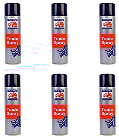 Tetrosyl ATS015 Trade Spray Paint Gloss Black 500ml x 6