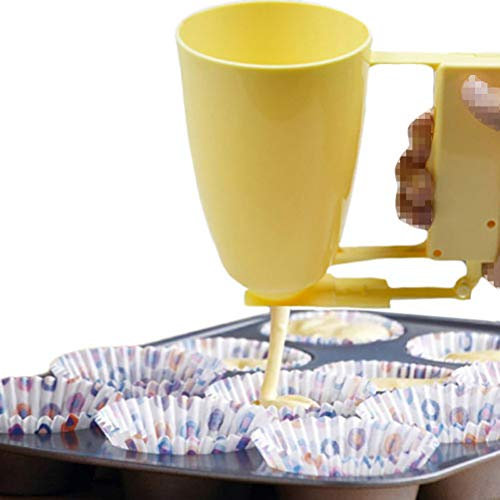 Leikance Distributeur de pâte manuelle en plastique pour faire des crêpes, gaufres et donuts