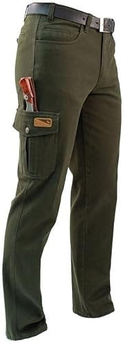 La Chasse® Jagdhose Monza - Robuste Arbeitshose für Herren - Cargohose mit Stretch, Schmutz- & Wasserabweisend - Taktische Outdoorhose für Trekking & Wandern - Olivgrün Wanderhose Jägerhose von Oefele