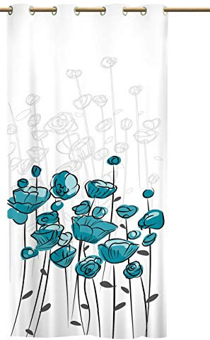 gardinen-for-life Ösenschal Summer türkis, Edler Ösenschal mit Metallösen und Digitaldruck 140 cm Breit 245 cm Hoch