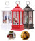 Tiny Christmas Outdoor Lights, 3 PCS Small Christmas Decorations Lights Xmas Candle with LED Tea Light Elk Snowman Santa Claus Light for Christmas Party Decor