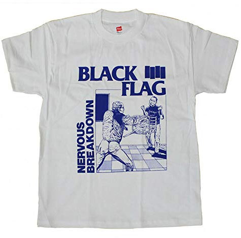 Black Flag T-Shirt Nervous Breakdown Punk Band Tee New Authentic S-2Xl White S