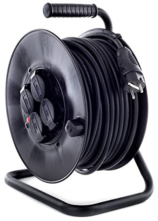 PUxI Baustellen Kabeltrommel PICO 40m Leitung H07RN-F 3G1,5mm²; IP44,Leiter-Nennquerschnitt 1,5Quadratmillimeter, in Deutschland gefertigt, Innen-und Außenbereich geeignet
