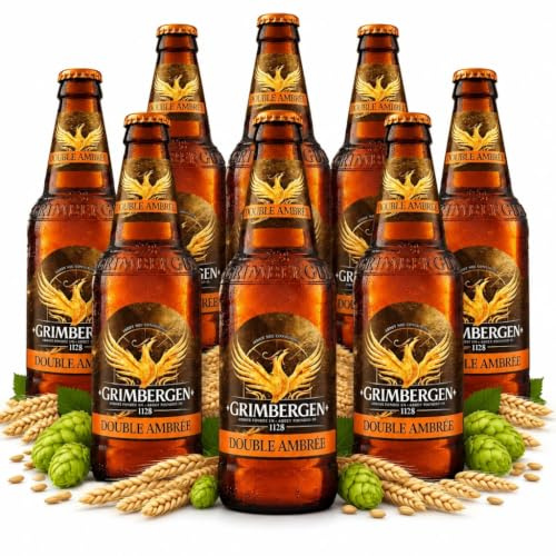 8 Flaschen Belgisches Bier Grimbergen Double Ambrée 6,5% Alc Beer | Double Ambrée mit jeweils 0,33 l