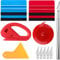 KAHEIGN 13Pcs Car Vinyl Wrap Tool Kit, Wrap Squeegee Wallpaper Smoothing Tool with Cutting Tool Felt Squeegee Hard Scraper for Car Wrapping and Install Wallpaper