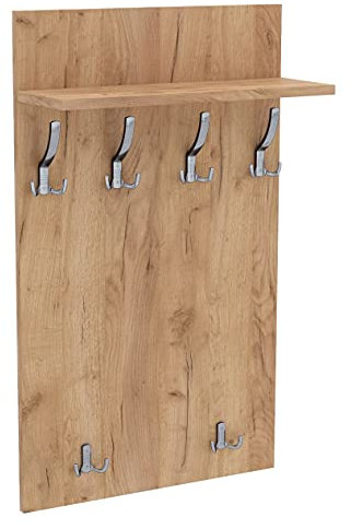 AKKE 90x60 | MAXI Garderobenpaneel Wandgarderobe Garderobe Wandpaneel Kleiderstange CHROM | GOLD CRAFT