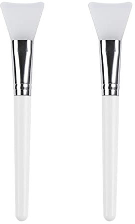 Olakin Face Mask Brush, Hairless Silicone Cosmetic Scrapers, Facial Mud Mask Applicator Brush, for Applying Facial Mask, Eye Mask, Serum or DIY (2 Pcs)