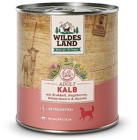 Wildes Land Nassfutter für Hunde, Rindgeschmack, 6 x 800 g