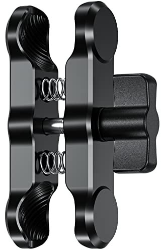 BRCOVAN KWG-J6 Aluminum Alloy Double Socket Arm Medium Arm Compatible with RAM Mounts B Size 1 inch Ball Components & Bike Motorcycle Phone Mount Holder with 1 inch Ball Adapter,Black