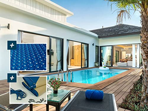 Piscine Bois Rectangle Aruba 120 - 5.00 x 3.00 x 1.24 m + Bâche à Bulles 180 µ - Bâche Hiver 280 g/m²