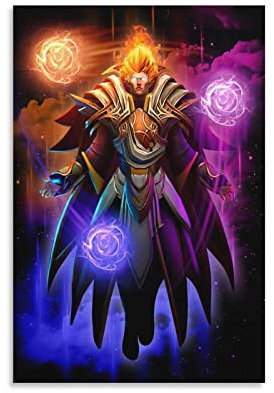 YYKG Invoker Dota 2 Drei Elemente Leinwand Kunst Poster und Wandkunst Bild Druck Moderne Familie Schlafzimmer Dekor Poster 40 x 60 cm