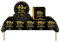 COSORO Black Gold 40th Birthday Tableware Set - Plastic Table Cloth, Paper Plates, Napkins, 37P Disposable Kit for Men, Lady, Him, Her - Party Decorations and Gifts