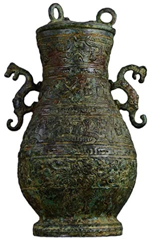 INPETS Han-Dynastie Bronze Serpentin Amphore 33Cm Hoch Figuren Ornamente Geschenke Kunst Handwerk Chinesische Antiquitäten/385